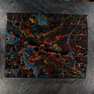 Acrylic Pour Painting 11x14 Clear coated